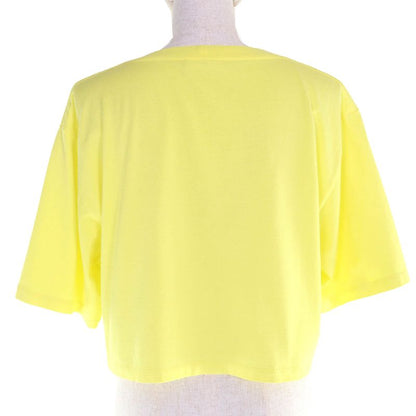 Celine 2x761671q 100% Cotton Logo Print Crew Neck Cropped Short Sleeve T-Shirt