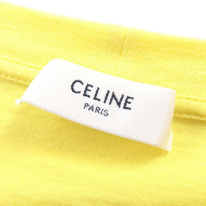 Celine 2x761671q 100% Cotton Logo Print Crew Neck Cropped Short Sleeve T-Shirt