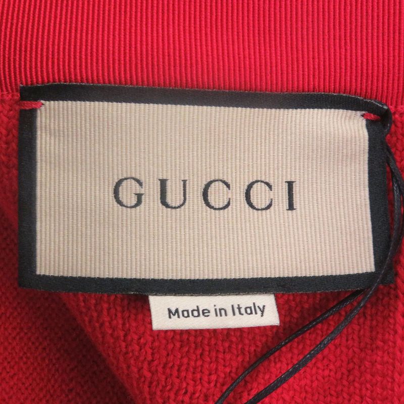 Gucci 724731 100% Wool Bicolor Knit Pants Bottoms Red Ivory M Made in Italy