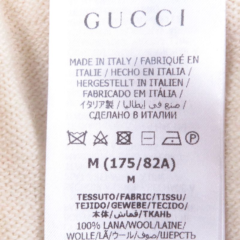 Gucci 724731 100% Wool Bicolor Knit Pants Bottoms Red Ivory M Made in Italy