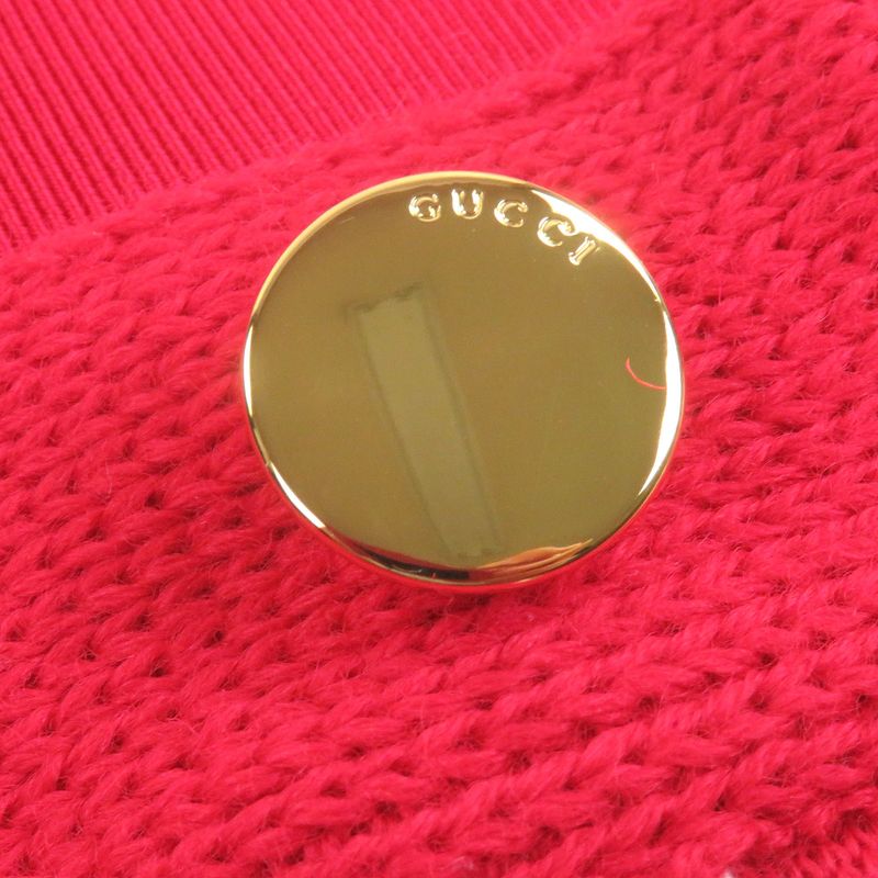 Gucci 724731 100% Wool Bicolor Knit Pants Bottoms Red Ivory M Made in Italy