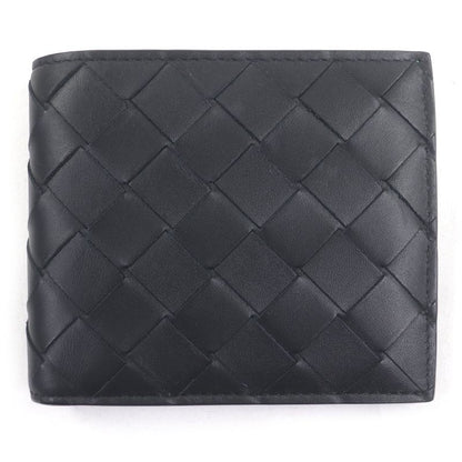 Bottega Veneta 743211 Leather Current Intrecciato Compact Wallet
