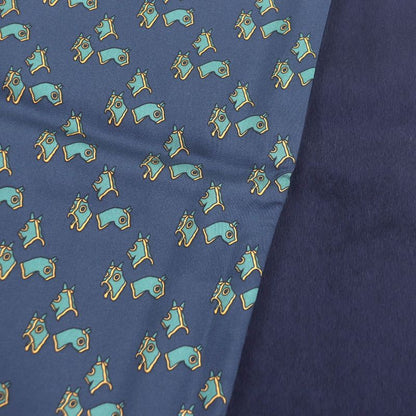 Hermes Silk Angora Horse Harness with All Over Pattern Fringe Scarf Shawl Navy