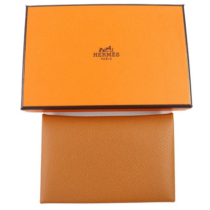 Hermes Calvi Vaux Epson Gold Silver Hardware Business Card Holder Card Case