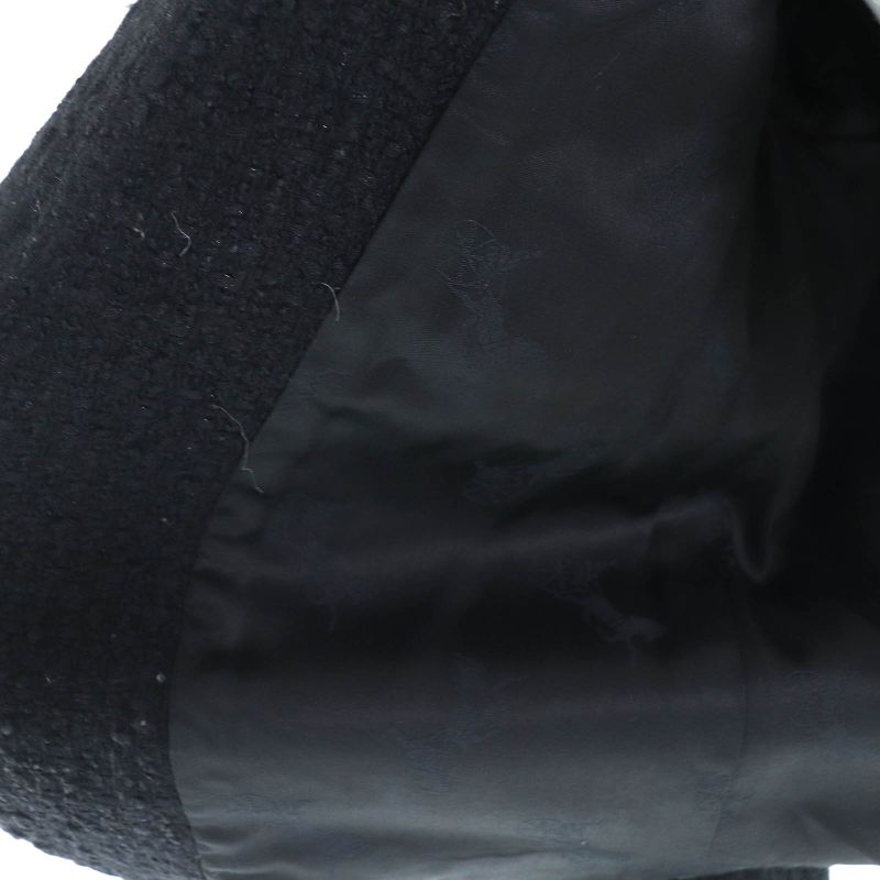 Celine 2v00c764l Wool Cotton Logo Button Bucles Tweed Chass Eur Jacket Collarless