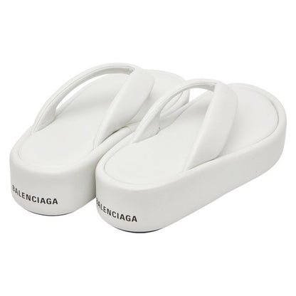 Balenciaga 22ss Rise Thong Sandal Size 39 693549 White Leather Women's Balenciag