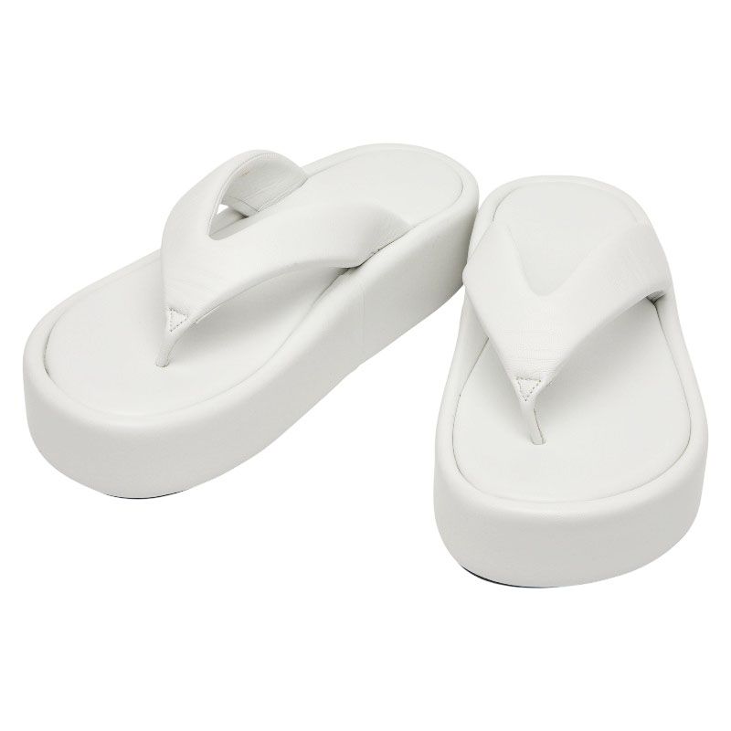 Balenciaga 22ss Rise Thong Sandal Size 39 693549 White Leather Women's Balenciag