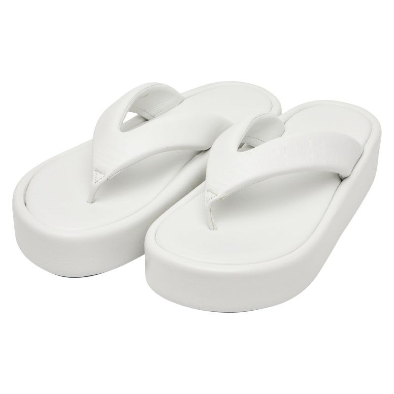 Balenciaga 22ss Rise Thong Sandal Size 39 693549 White Leather Women's Balenciag