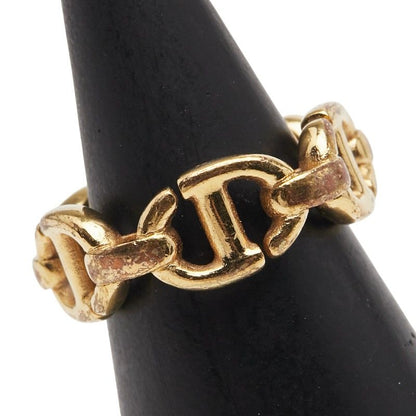 Dior CD Logo Ring #s Gold Plated Ladies Dior