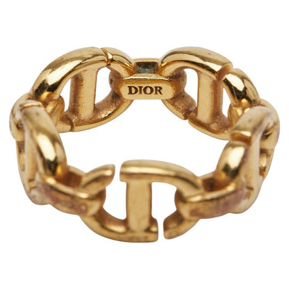 Dior CD Logo Ring #s Gold Plated Ladies Dior