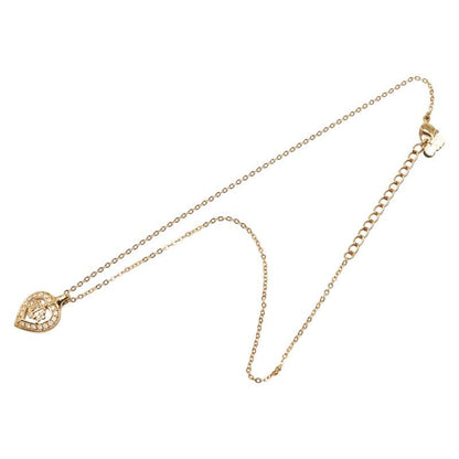 Dior Logo Heart Rhinestone Gold Plated Ladies Dior