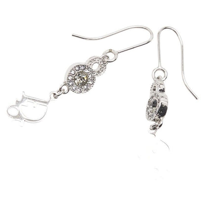 Dior CD Logo Rhinestone Silver Metal Ladies Dior