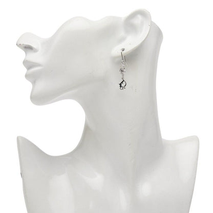 Dior CD Logo Rhinestone Silver Metal Ladies Dior