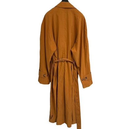 Hermes Belted Stainless Steel Collar Coat Size 46 Orange Men's Used