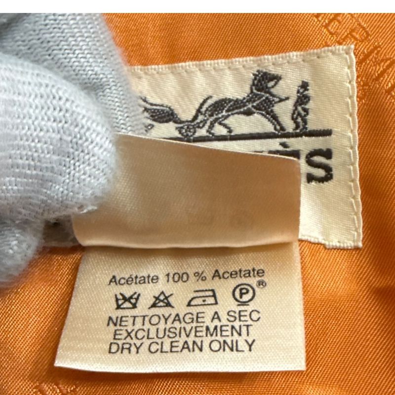 Hermes Belted Stainless Steel Collar Coat Size 46 Orange Men's Used