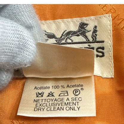 Hermes Belted Stainless Steel Collar Coat Size 46 Orange Men's Used