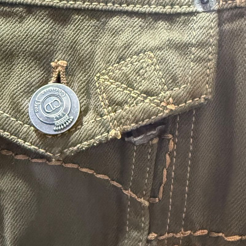 Good 06aw Christian Dior Galliano Period Long Trucker Jacket Size 40 Khaki