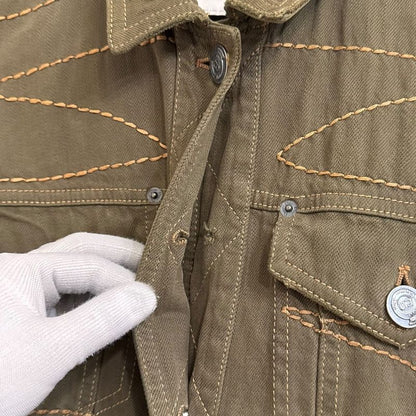 Good 06aw Christian Dior Galliano Period Long Trucker Jacket Size 40 Khaki