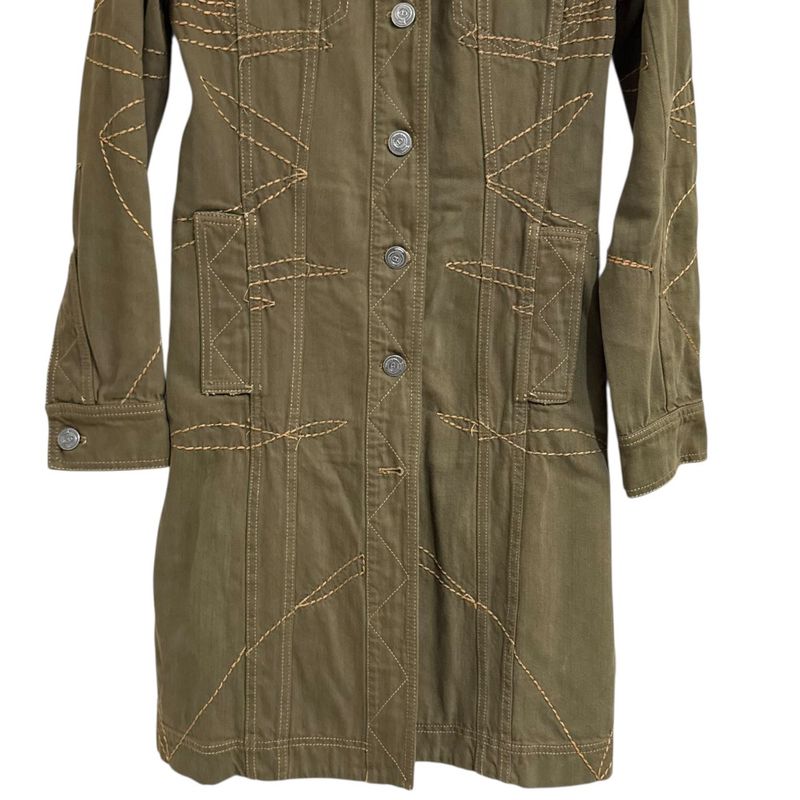 Good 06aw Christian Dior Galliano Period Long Trucker Jacket Size 40 Khaki