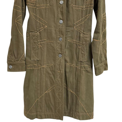 Good 06aw Christian Dior Galliano Period Long Trucker Jacket Size 40 Khaki