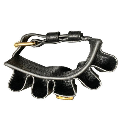 Gucci Leather Bracelet Lipstick Case 615992 Black Ladies Used