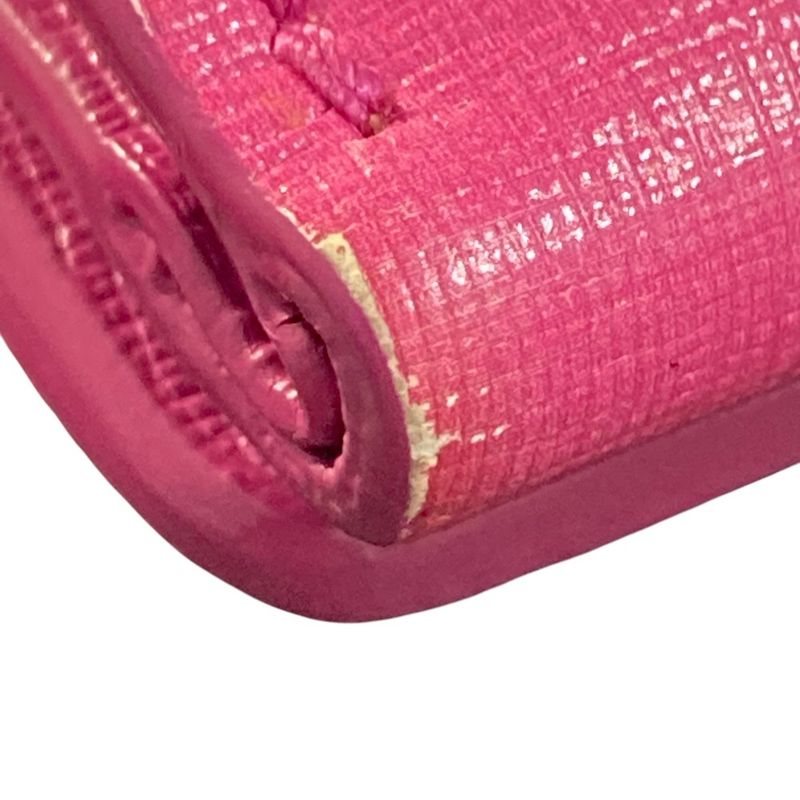 Good Balenciaga Paper Mini Wallet 410133 Pink Purple Ladies Preowned Used