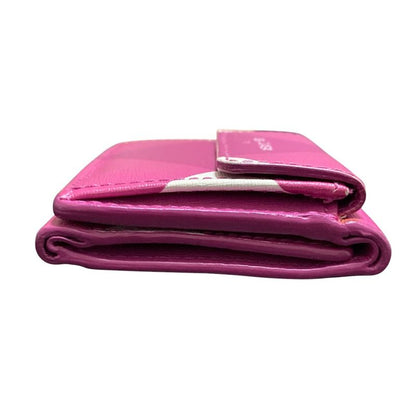 Good Balenciaga Paper Mini Wallet 410133 Pink Purple Ladies Preowned Used