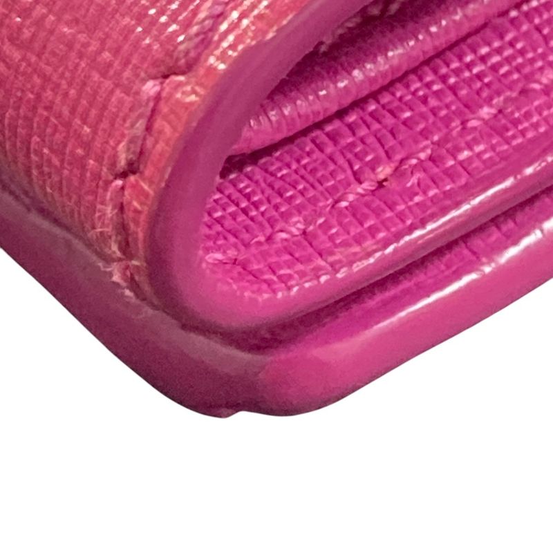 Good Balenciaga Paper Mini Wallet 410133 Pink Purple Ladies Preowned Used