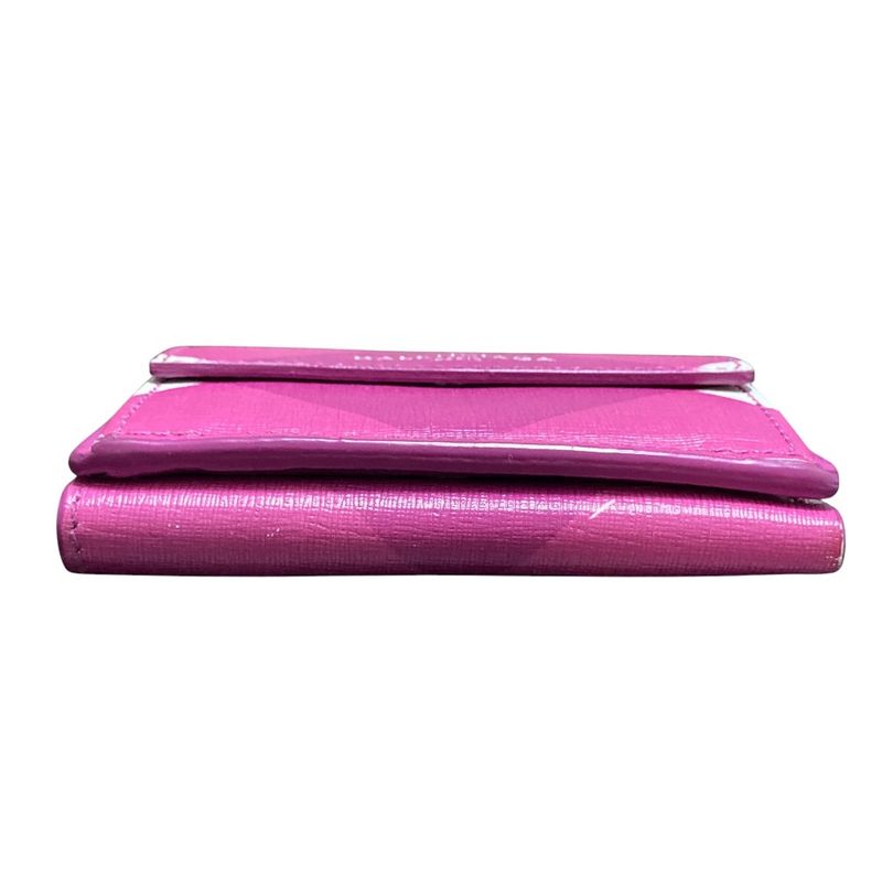 Good Balenciaga Paper Mini Wallet 410133 Pink Purple Ladies Preowned Used