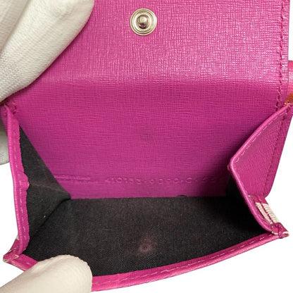Good Balenciaga Paper Mini Wallet 410133 Pink Purple Ladies Preowned Used