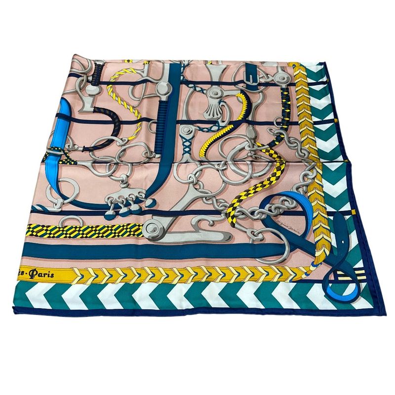 Hermes Carre 90 Panoplie Equestre Complete Set of Equestrian Accoutrements Silk