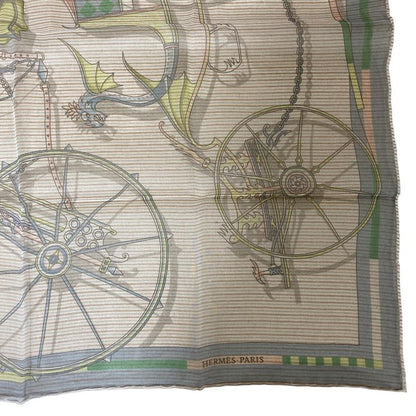 Hermes Gavroche 45 Voiture En Equilibre Silk Scarf Multicolor Women Used