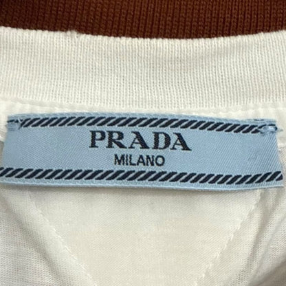 24ss Prada Pique and Jersey Polo Shirt Polo Shirt Size 34 Brown Women Used