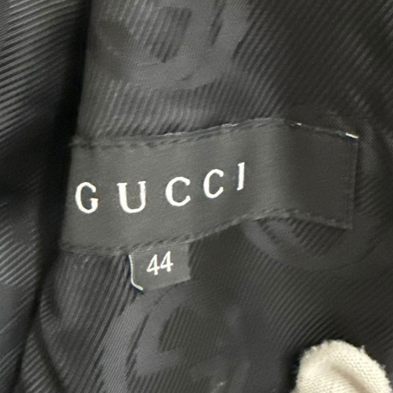 Gucci Herringbone Pattern Tailored Jacket Size 44 Brown Ladies Used