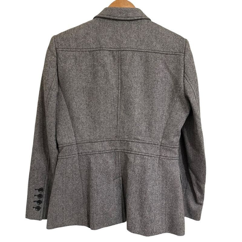 Gucci Herringbone Pattern Tailored Jacket Size 44 Brown Ladies Used