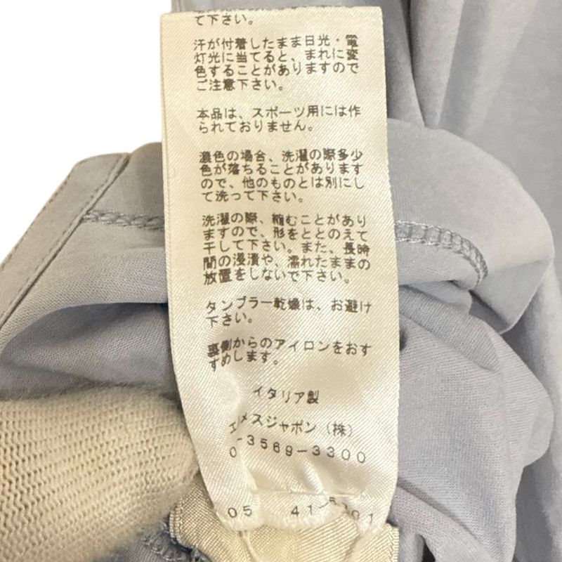 Good Hermes Short Sleeve Crew Neck T-Shirt Cut and Sewn Size M Blue Gray Men's