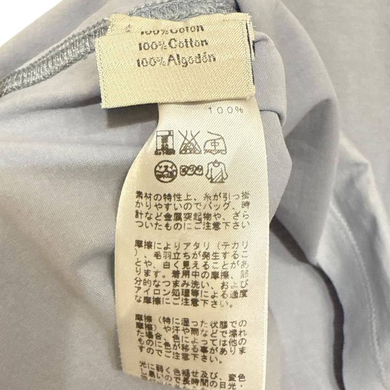 Good Hermes Short Sleeve Crew Neck T-Shirt Cut and Sewn Size M Blue Gray Men's