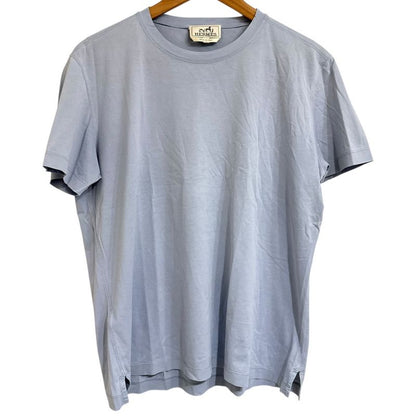 Good Hermes Short Sleeve Crew Neck T-Shirt Cut and Sewn Size M Blue Gray Men's