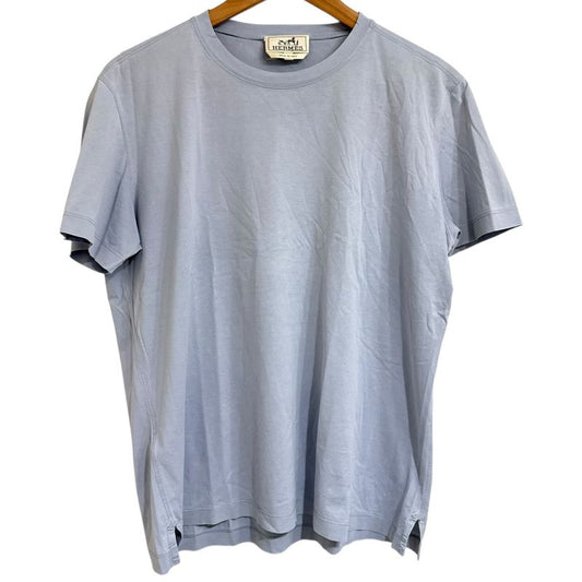 Good Hermes Short Sleeve Crew Neck T-Shirt Cut and Sewn Size M Blue Gray Men's
