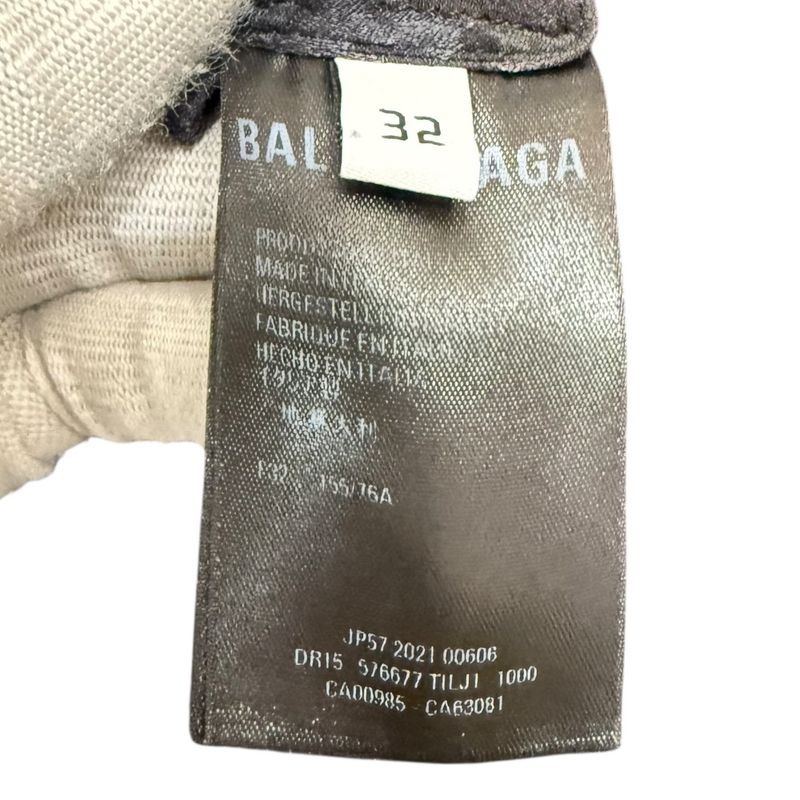 Balenciaga Logo Jacquard Button Down Long Length Silk Shirt Dress Size 32 Black