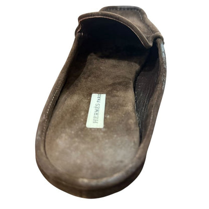 Hermes Suede Slipper Loafer Size 36 Equivalent to 23cm (9.06in) Brown Women's