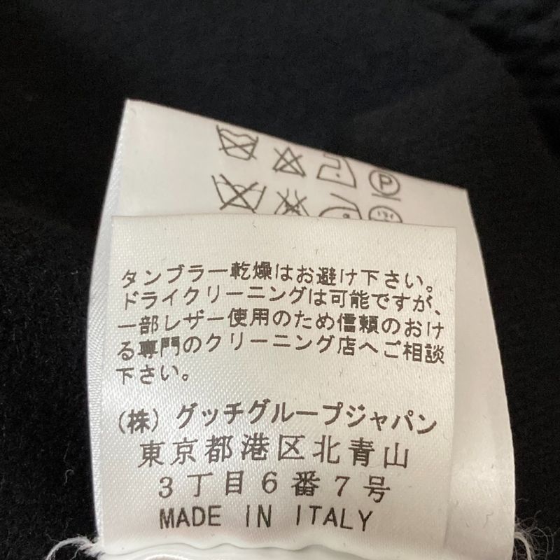 08aw Gucci Fringe Wrap Skirt 202731 Size 42 Black Ladies Used