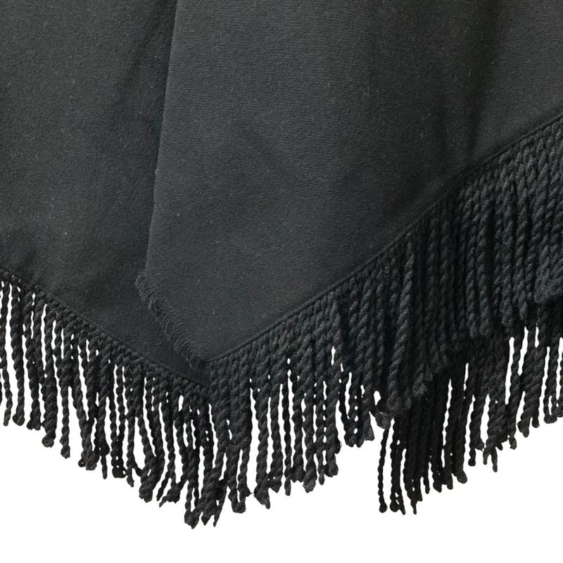 08aw Gucci Fringe Wrap Skirt 202731 Size 42 Black Ladies Used