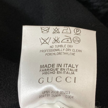 08aw Gucci Fringe Wrap Skirt 202731 Size 42 Black Ladies Used