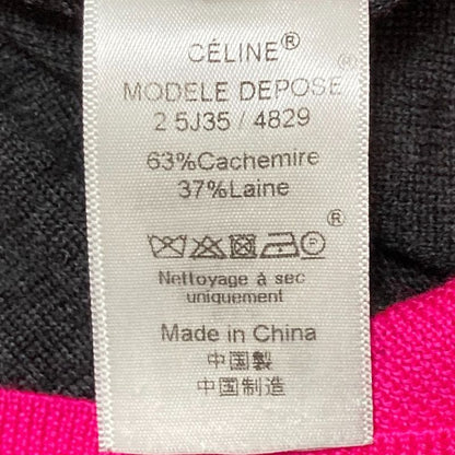 Celine Phoebe Period Cashmere Wool Knit Cardigan Size M Navy Women's Preowned