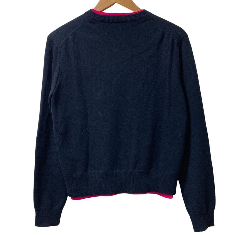 Celine Phoebe Period Cashmere Wool Knit Cardigan Size M Navy Women's Preowned