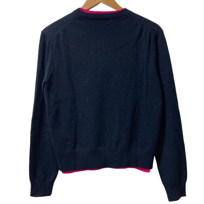 Celine Phoebe Period Cashmere Wool Knit Cardigan Size M Navy Women's Preowned