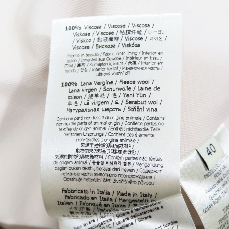 Unused Fendi Inside Out Cropped Tailored Jacket Bleather Short Length 1b