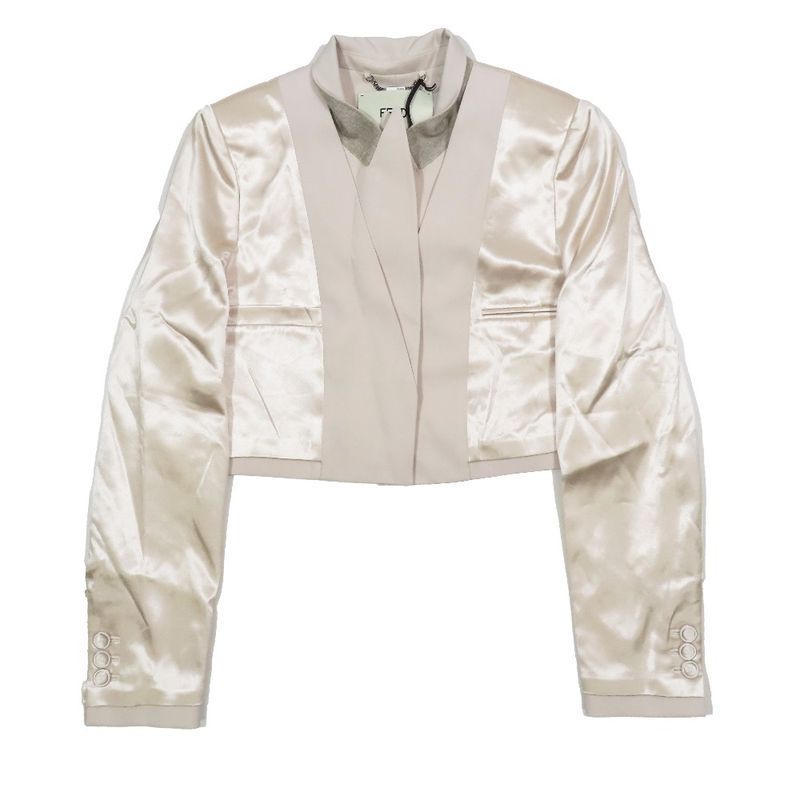 Unused Fendi Inside Out Cropped Tailored Jacket Bleather Short Length 1b