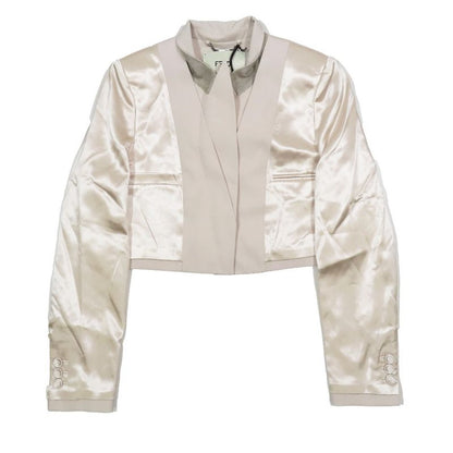Unused Fendi Inside Out Cropped Tailored Jacket Bleather Short Length 1b